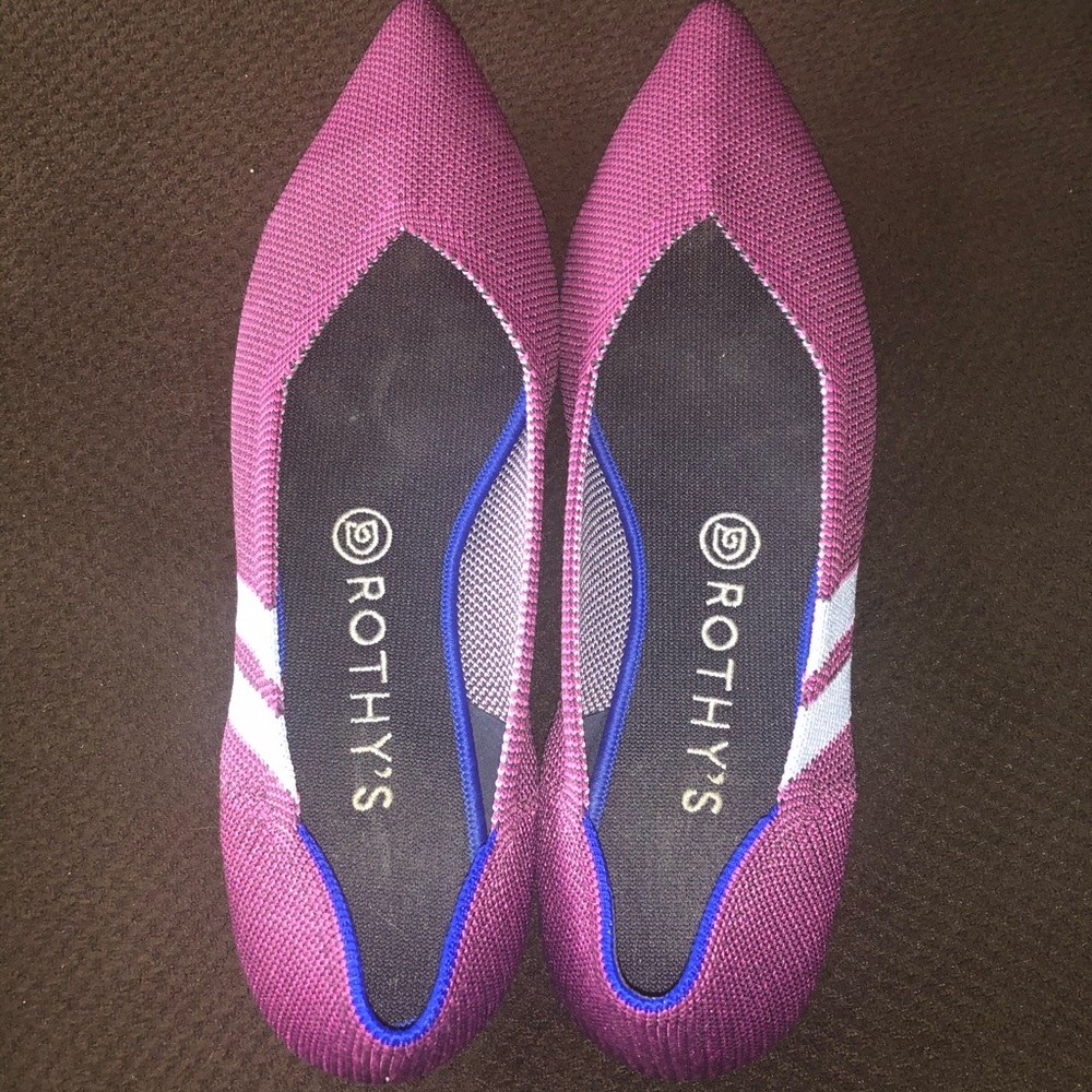 Like New Rothy’s Magenta Racing Stripe Sz 9.5